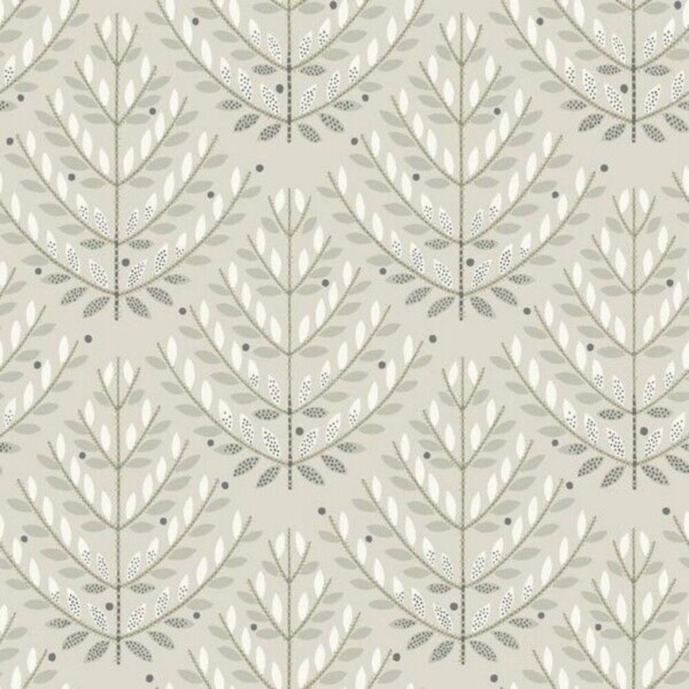 NIP York Wallcovering Wallpaper Prepasted Roll NR1588 Norrland Neutral Leaf Grey
